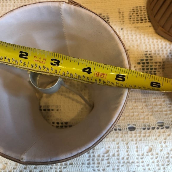 Beige faux Satin Lamp Shades/ 6 / in the set/ for chandelier/ any fixture 5x3x5 - Picture 7 of 8